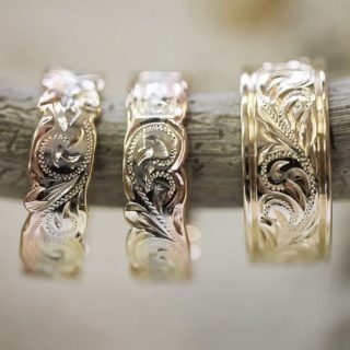 Gold rings on twig