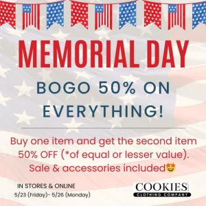 Cookies Clothing Company Memorial Day Sale icon