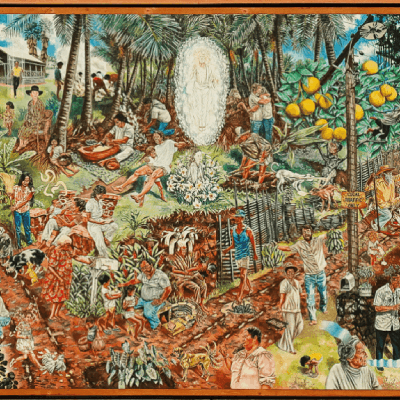 開運絵画　❀HAWAII❀ポジティブソウル HAWAII VOLCANOES NATIONAL PARK Postcard HERB KANE ART Pele of the