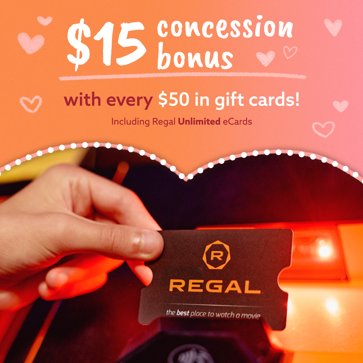 Regal Cinemas Valentine’s Concession Bonus Promotion icon